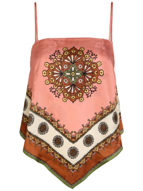 ALÉMAIS Alemais Contina Printed Satin top