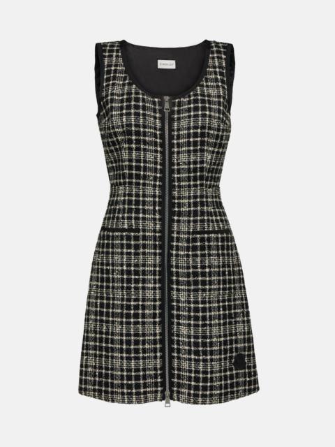 Moncler Checked tweed shift dress
