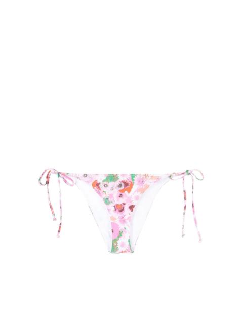 GANNI floral-print string bikini bottoms