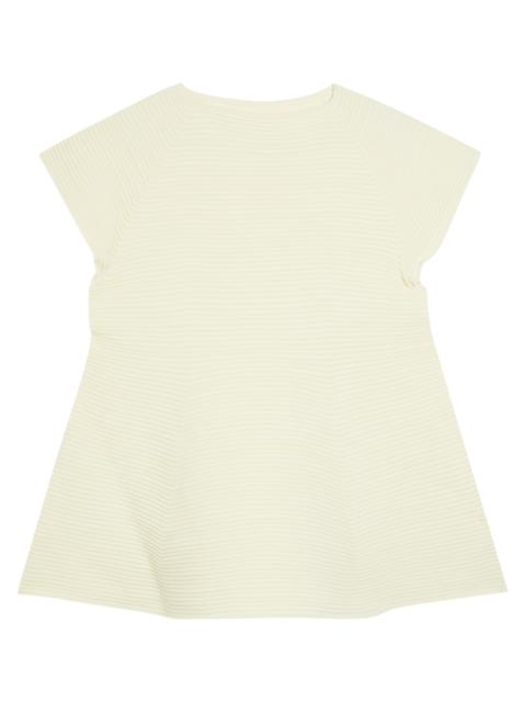 ISSEY MIYAKE Issey Miyake Ribbed-knit Peplum Mini Dress