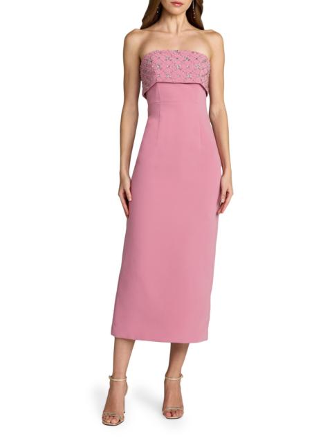 MAC DUGGAL Women's Rhinestone-Embellished Crepe Strapless Cocktail Dress - Orchid