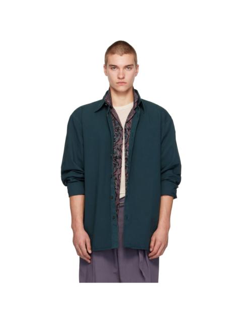 Dries Van Noten Green Poplin Shirt