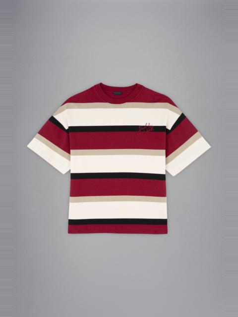 COTTON JERSEY T-SHIRT WITH STRIPED PATTERN