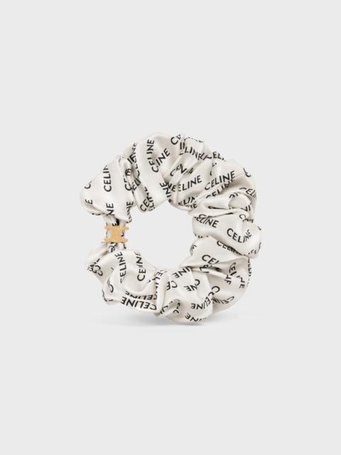 CELINE Celine Scrunchy Rayure in Silk and Brass with Gold finish