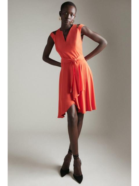 KAREN MILLEN Soft Tailored Short Waterfall Mini Dress