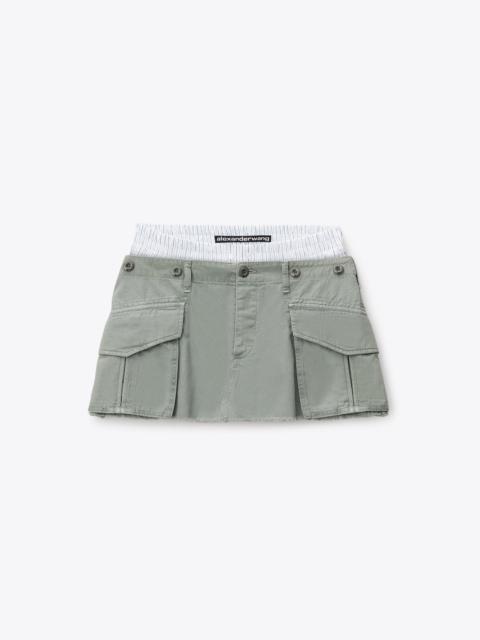 Alexander Wang Cargo Mini Skirt with Boxer Waistband