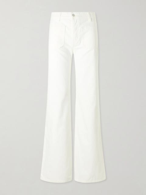 NILI LOTAN Florence High-rise Distressed Flared Jeans