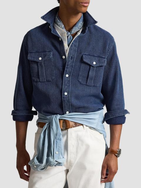 Polo Ralph Lauren Men's Classic-Fit Indigo-Dyed Workshirt - Indigo Waffle