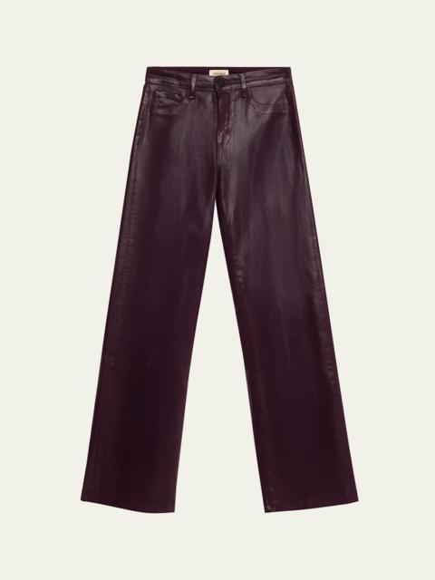 Scottie High-Rise Wide Coated Jeans