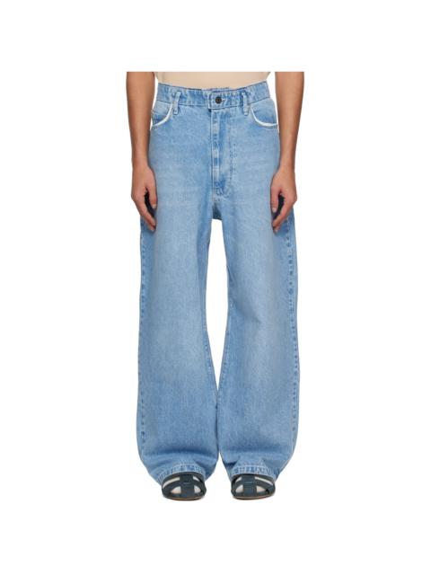 Our Legacy 70s Cut Mid Blue Crease Denim | REVERSIBLE Our Legacy 70s Cut Mid Blue Crease Denim | REVERSIBLE