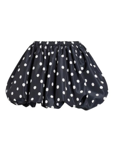 PATOU elasticated-waist polka-dot mini A-line skirt