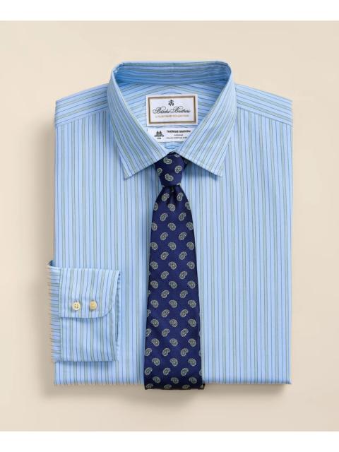 Brooks Brothers Brooks Brothers X Thomas Mason® Cotton Poplin Ainsley Collar, Stripe Dress Shirt
