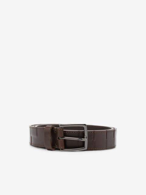 PESERICO textured leather belt
