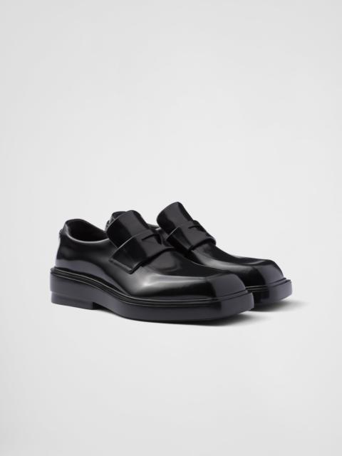 Prada Brushed leather loafers