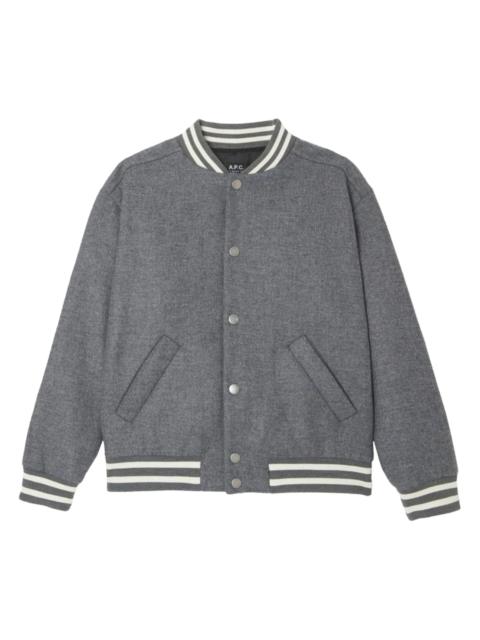 A.P.C. A.p.c. Micky Striped Blouson Jacket