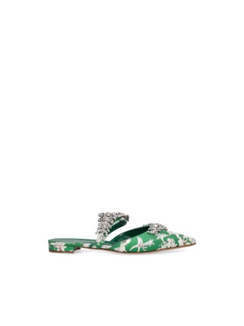 Manolo Blahnik crystal-embellishment mules