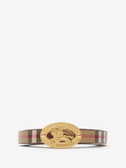 Burberry Thin Reversible Check Oval Belt