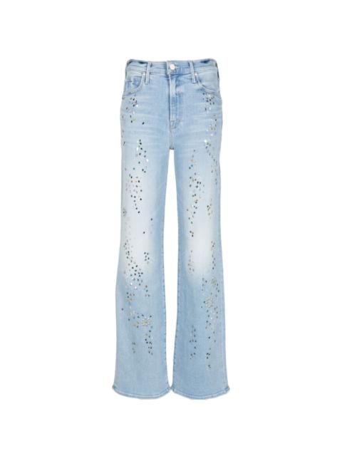 MOTHER The Kick It crystal-embellished jeans