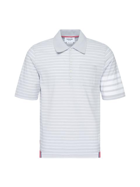 Thom Browne Short Sleeve Striped Polo