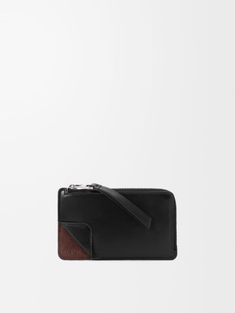 Loewe Switch coin cardholder in supple grained calfskin and suede