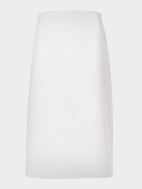 AKRIS Textured Cotton Knee-Length Skirt