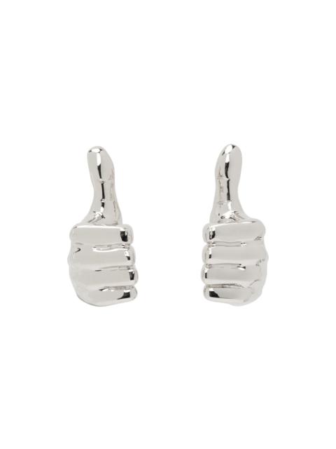 Y/Project Silver Mini Thumbs Up Earrings