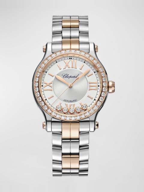 Chopard Happy Sport 33mm 18K Rose Gold & Steel Diamond Watch