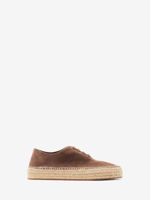 JW Anderson SUEDE LACE-FRONT PLATFORM ESPADRILLES