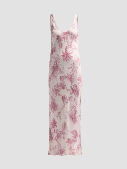 L'AGENCE Women's Akiya Floral Tank Dress - Tan Textured Jungle