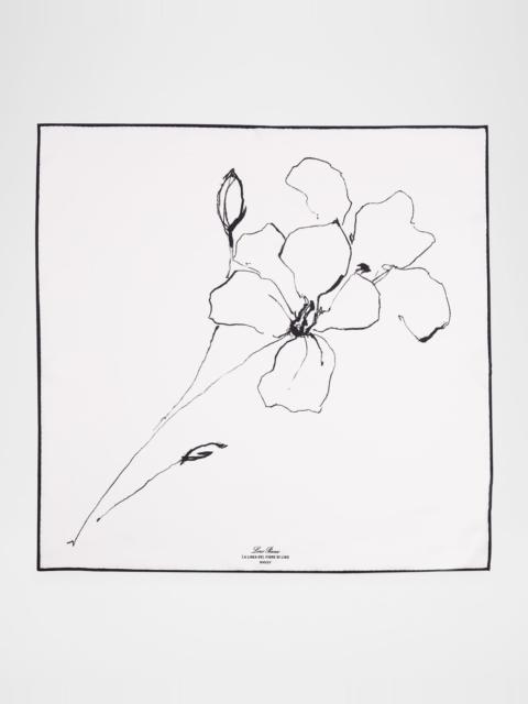 Loro Piana Linea Del Fiore Di Lino Silk Scarf