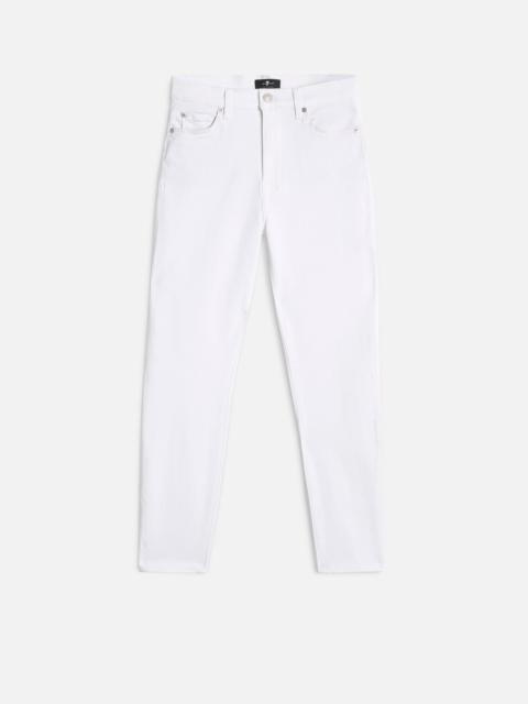 7 For All Mankind Slim Illusion High Waist Ankle Skinny in Luxe White