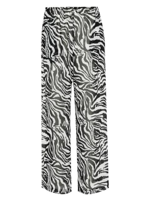 ROTATE x Reina Olga zebra-print straight trousers