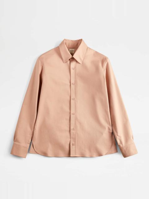 Tod's SHIRT IN STRETCH COTTON - BEIGE