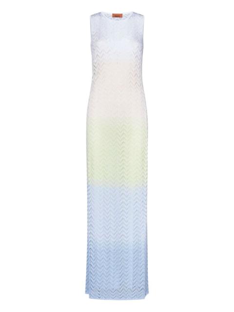 Missoni zigzag-pattern sleeveless maxi dress