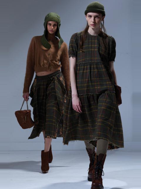 R13 REVERSIBLE SHREDDED RELAXED MIDI