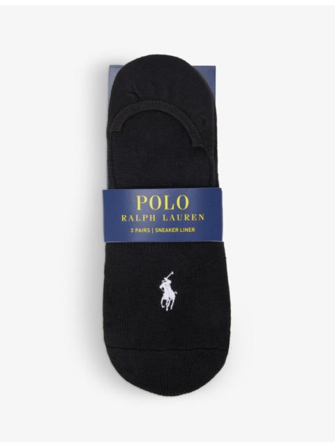Polo Ralph Lauren Logo-embroidered stretch-jersey socks pack of three