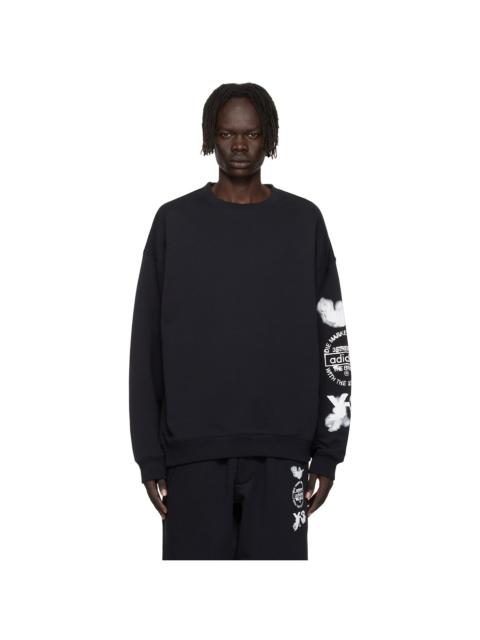Y-3 Black Graphic Crew Sweatshirt