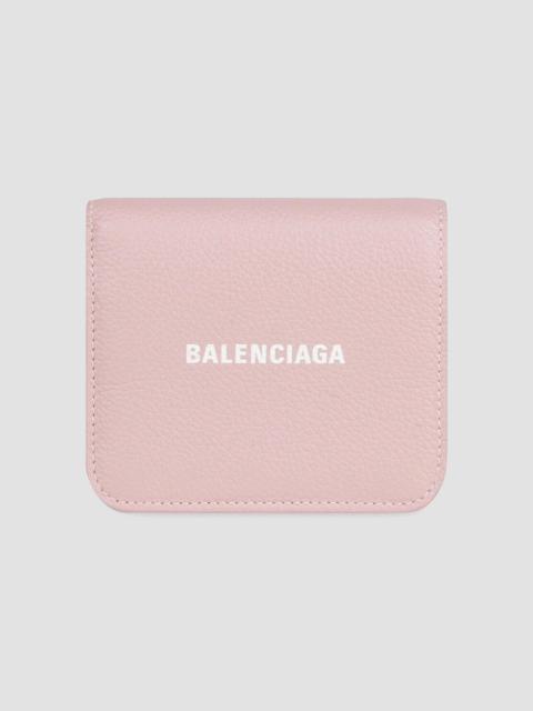 BALENCIAGA Women's Cash Flap Coin And Card Holder - Pink White