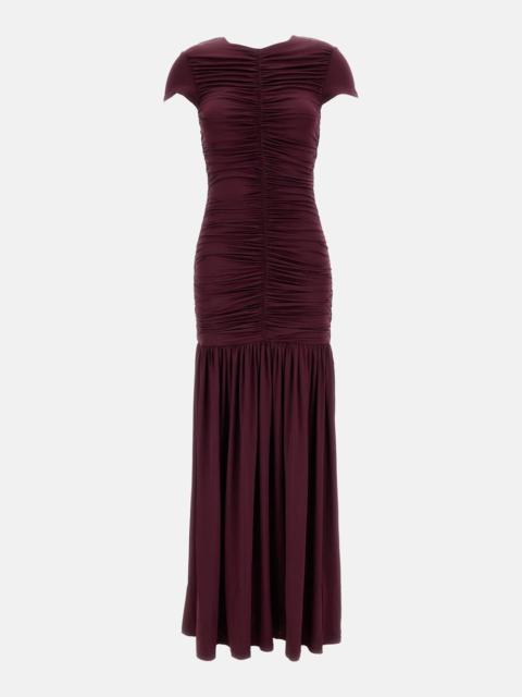 ROTATE Ruched Long Dress