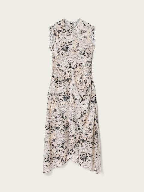 ALLSAINTS NOOR ASYMMETRIC SLEEVELESS MAXI DRESS