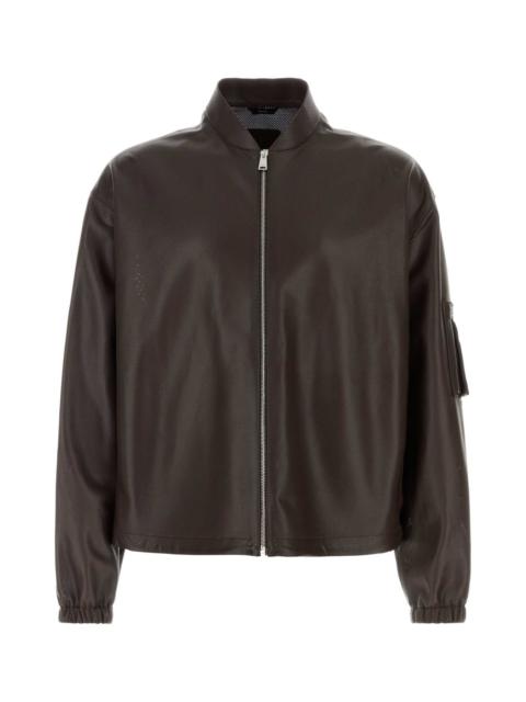 FENDI Fendi Micro Bomber Jacket — Brown