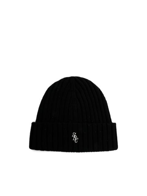 Sporty & Rich ribbed logo beanie