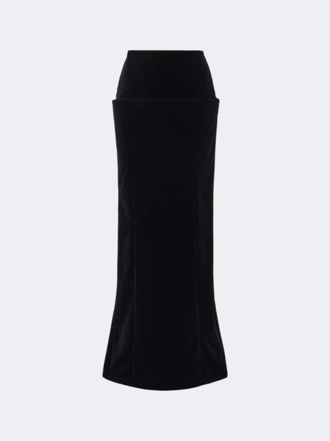 Alaïa Cotton velvet maxi skirt