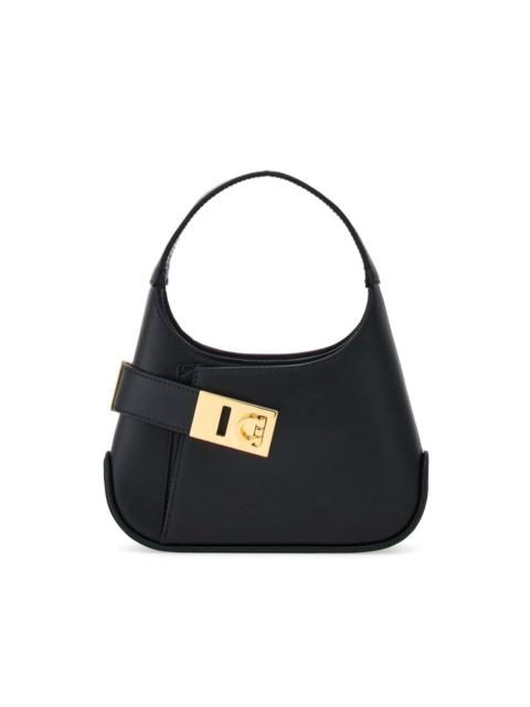 FERRAGAMO Hobo Gancini-buckle leather minibag
