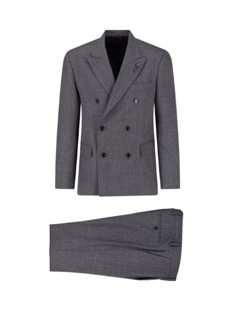 LARDINI DOUBLE-BREASTED VIRGIN WOOL SUIT