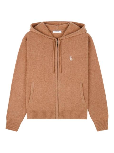 Sporty & Rich embroidered hooded top