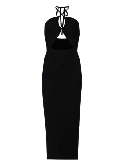 ALLSAINTS Toni halterneck cut-out dress