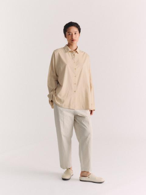 CASEY/CASEY WAGA LS SHIRT - PAPER SAT - LIGHT BEIGE