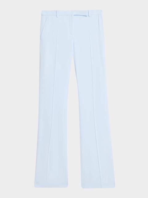 Alexander McQueen Bootcut Leaf Crepe Pants
