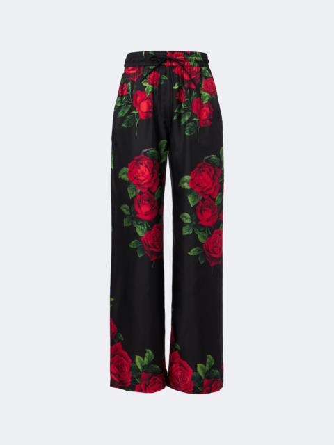 Dolce & Gabbana Floral silk wide-leg palazzo pants